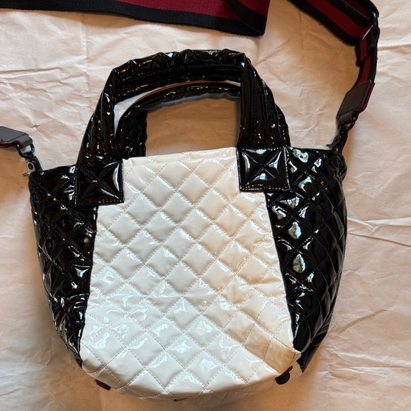 MZ Wallace Black and White Quilted Crossbody Bag - Picture 2 of 4